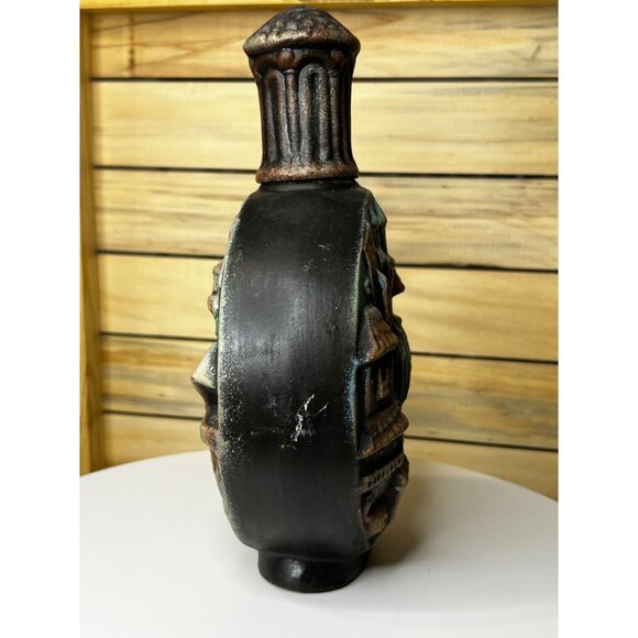 Ceramic Flask With Tbilisi Cobblestone Village Design & Detachable Lid - Picture 5 of 7